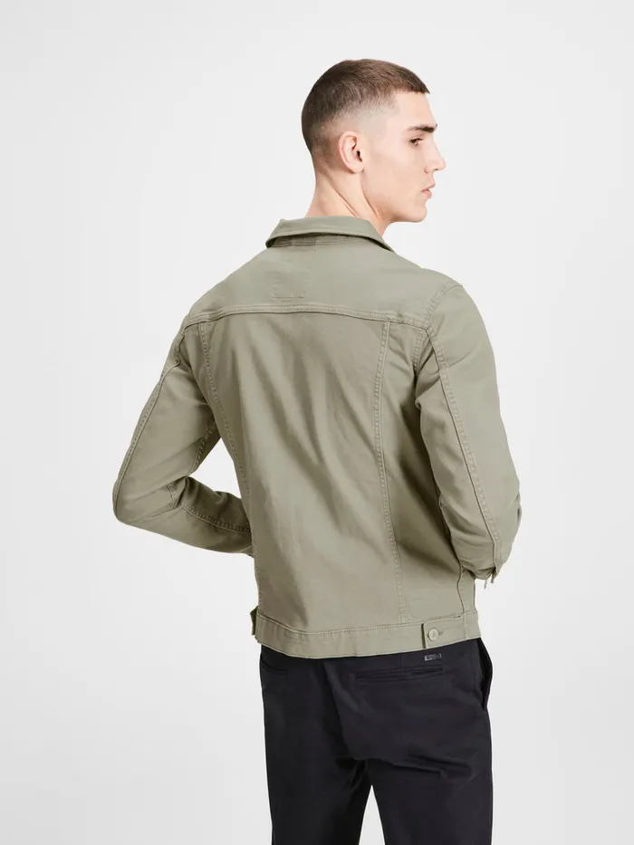 Denim Jackets JACK and JONES Mens ALVIN AKM 528 STS DENIM JACKET Green Aluminum
