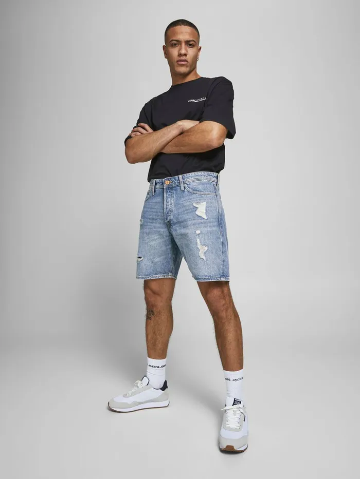 Denim Shorts JACK and JONES Mens CHRIS ORIGINAL AM 764 DENIM SHORTS Blue Blue Denim Gift Ideas