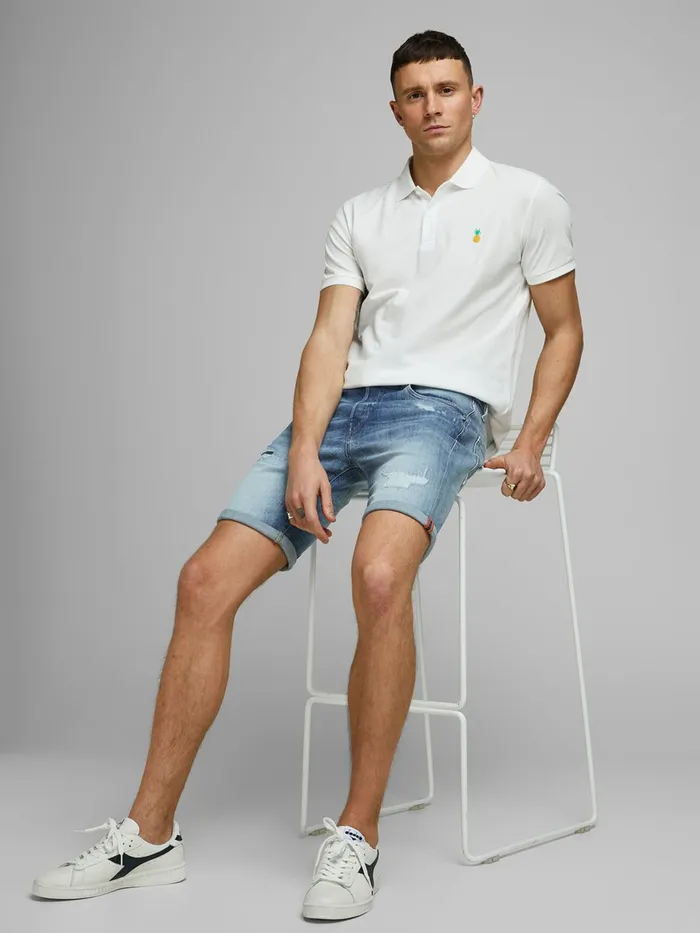 Denim Shorts JACK and JONES Mens RICK ICON JOS 333 50SPS DENIM SHORTS Blue Blue Denim Gift 4 You