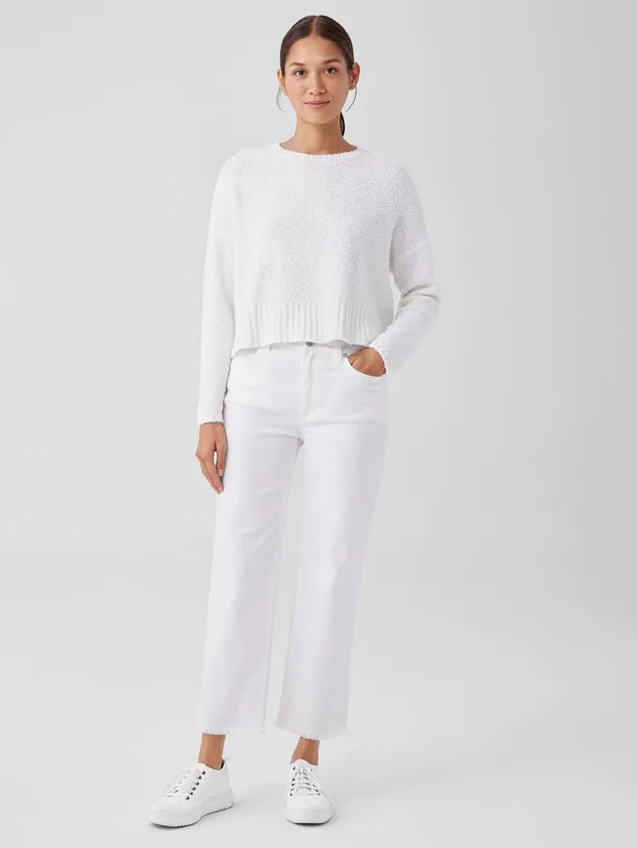 Denim Women Eileen Fisher Organic Cotton Denim Straight Jean White