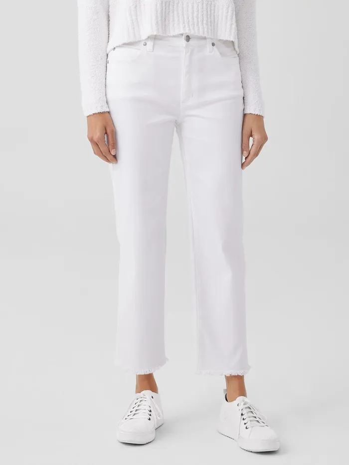 Denim Women Eileen Fisher Organic Cotton Denim Straight Jean White