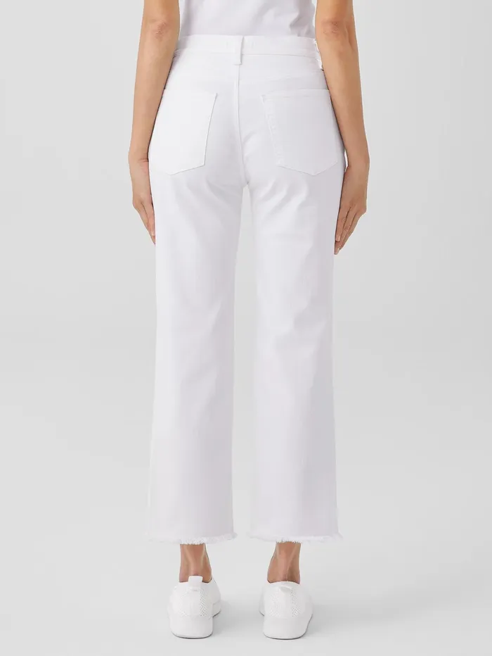 Denim Women Eileen Fisher Organic Cotton Denim Straight Jean White