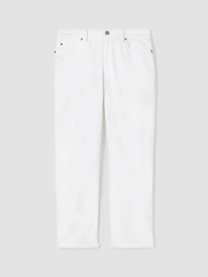 Denim Women Eileen Fisher Organic Cotton Denim Straight Jean White