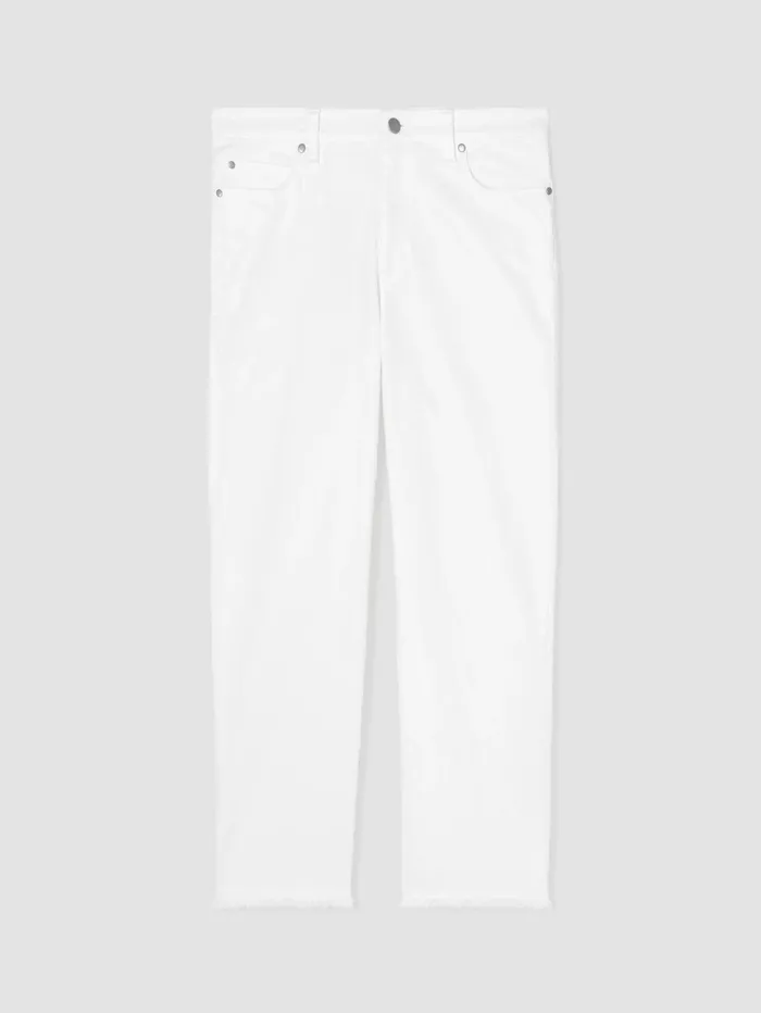Denim Women Eileen Fisher Organic Cotton Denim Straight Jean White
