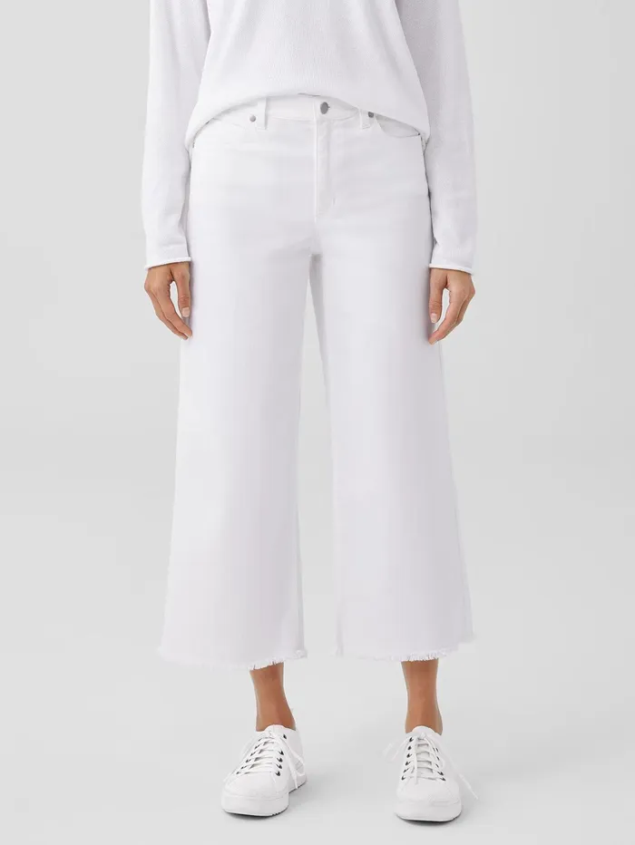 Denim Women Eileen Fisher Organic Cotton Denim WideLeg Jean White