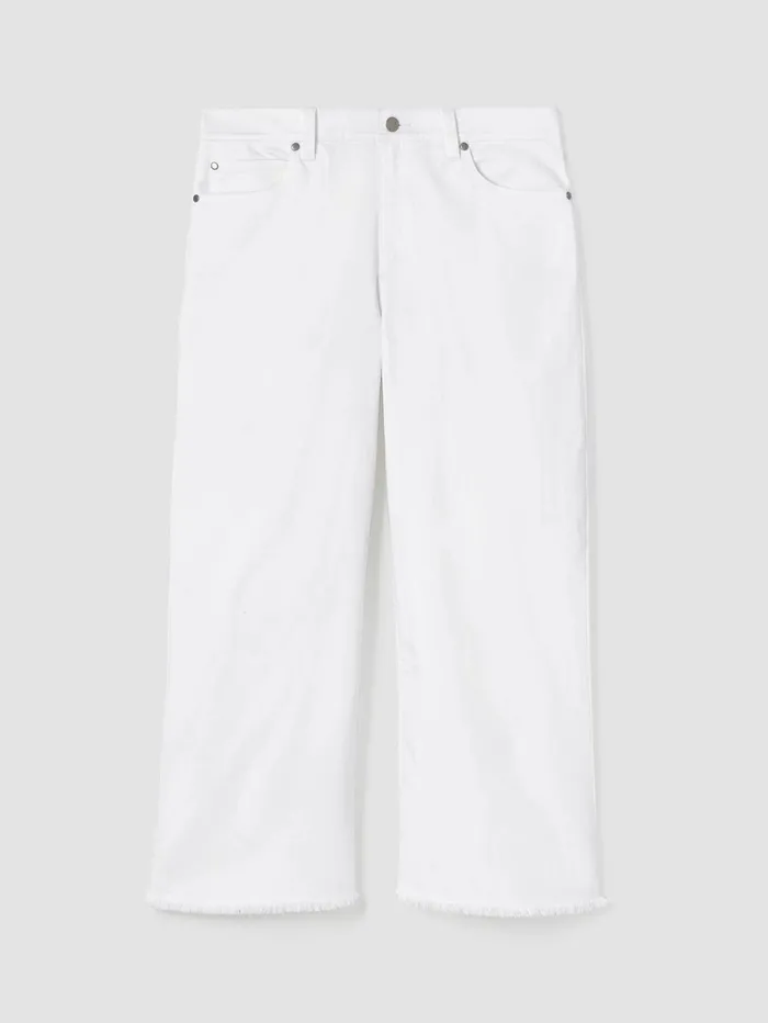 Denim Women Eileen Fisher Organic Cotton Denim WideLeg Jean White