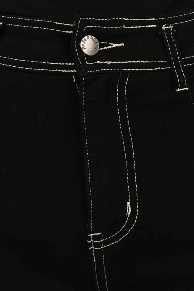 Denim Women Petal and Pup Parson Wide Leg Pant Black