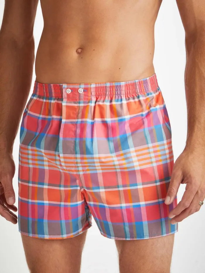 Derek Rose Classic Fit Boxer Shorts Men Classic Fit Boxers Barker 36 Cotton Multi
