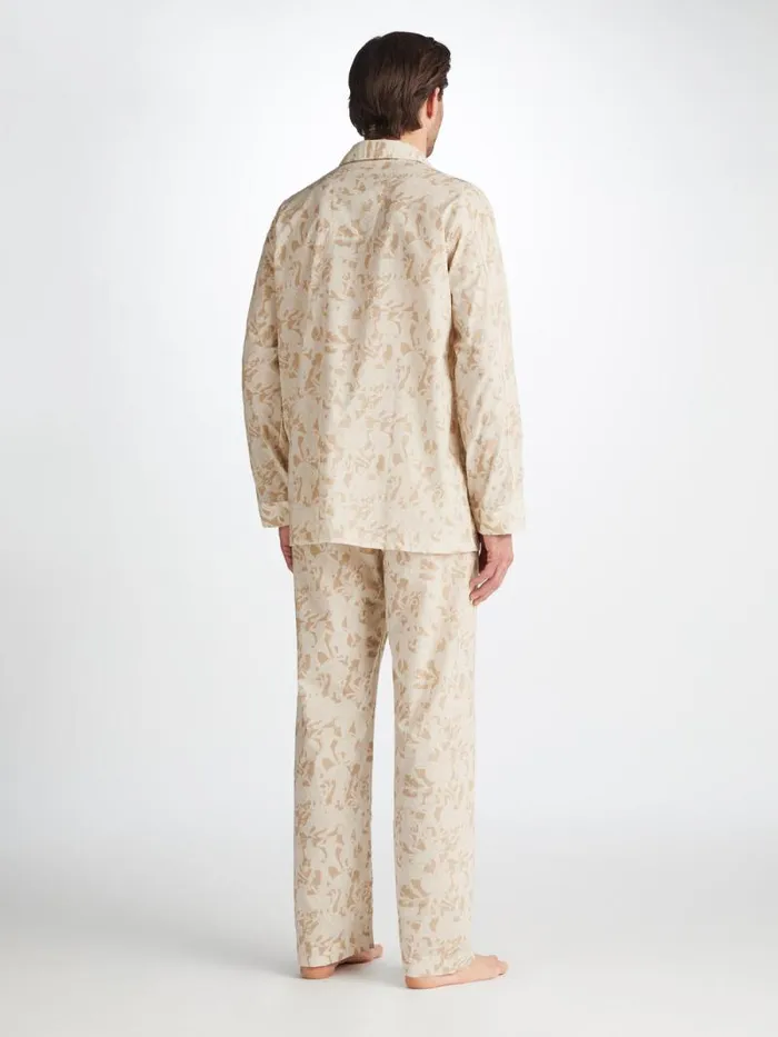 Derek Rose Classic Fit Pajamas Men Classic Fit Pajamas Ledbury 73 Cotton Batiste Sand