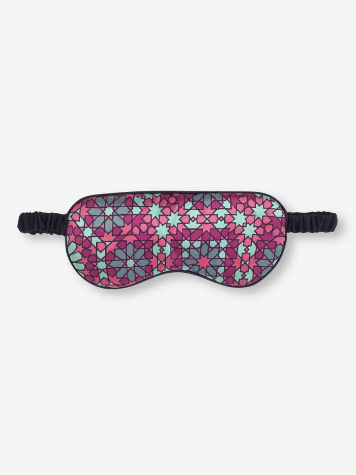 Derek Rose Eye Masks MenWomen Eye Mask Brindisi 98 Silk Satin Pink