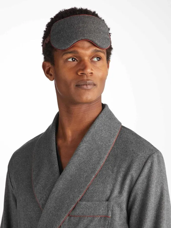 Derek Rose Eye Masks MenWomen Eye Mask Duke Cashmere Charcoal