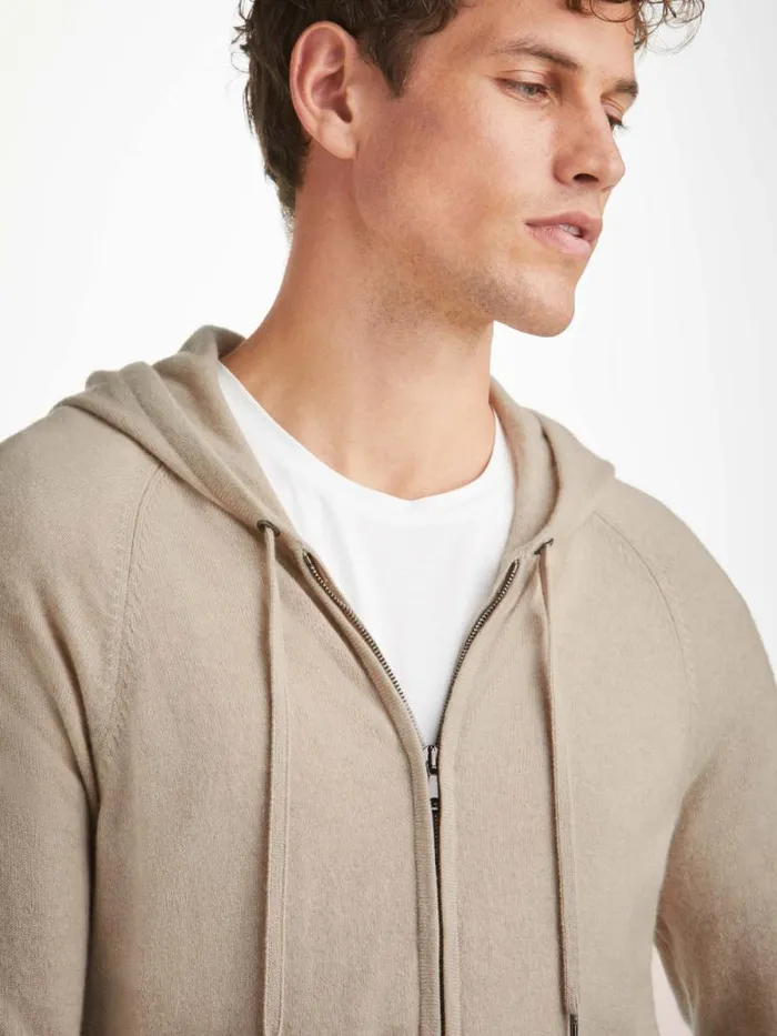 Derek Rose Hooded Tops Men Hoodie Finley Cashmere Oat