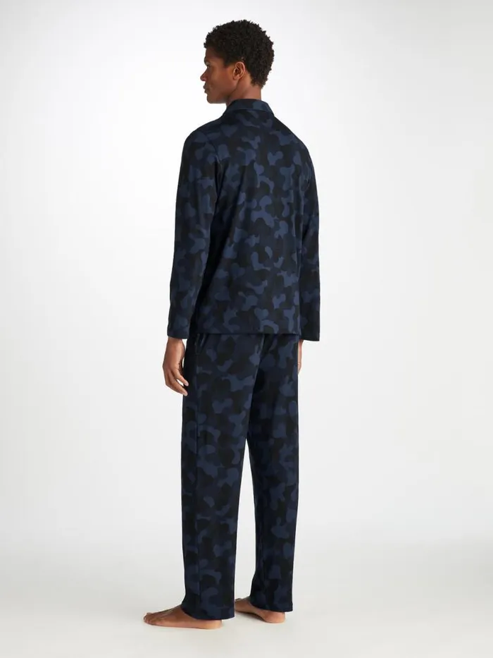 Derek Rose Jersey Pajamas Men Pajamas London 11 Micro Modal Navy