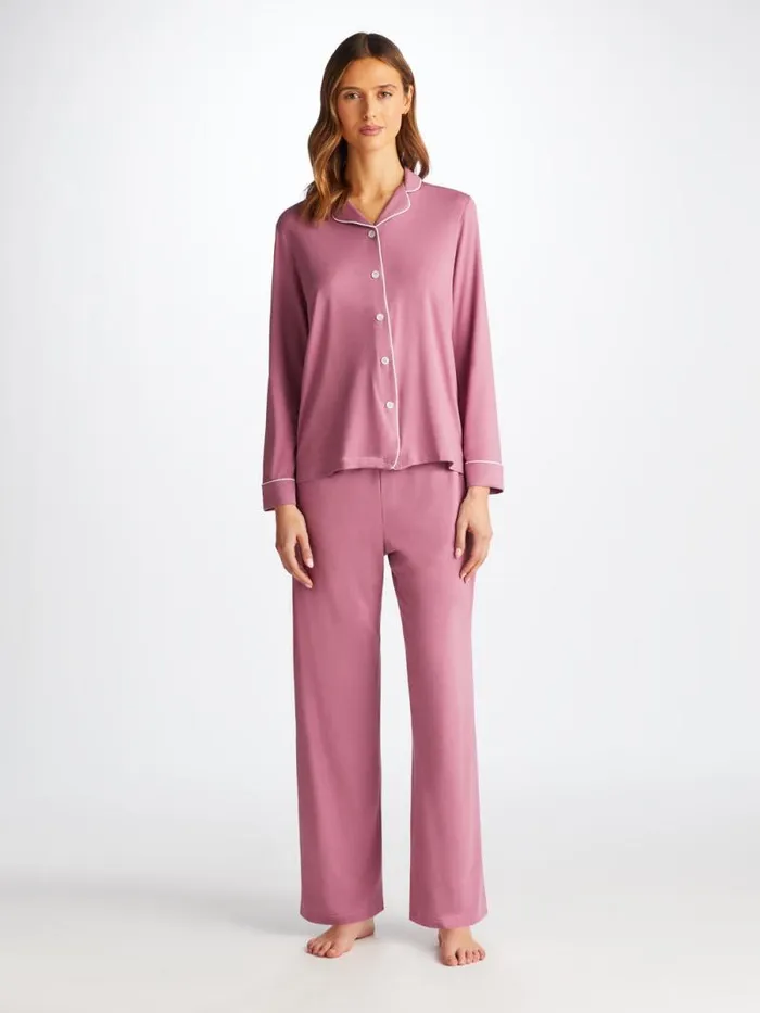 Derek Rose Jersey Pajamas Women Pajamas Lara Micro Modal Stretch Orchid Purple Derek Rose Jersey Pajamas Women Pajamas Lara Micro Modal Stretch Orchid Purple