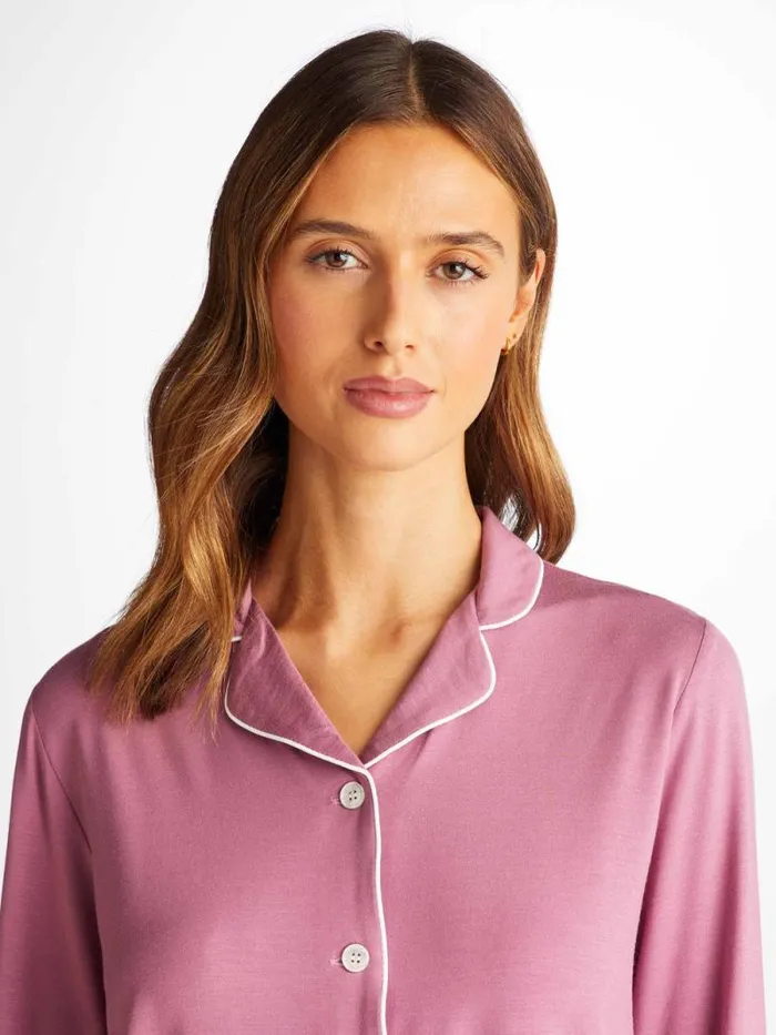 Derek Rose Jersey Pajamas Women Pajamas Lara Micro Modal Stretch Orchid Purple