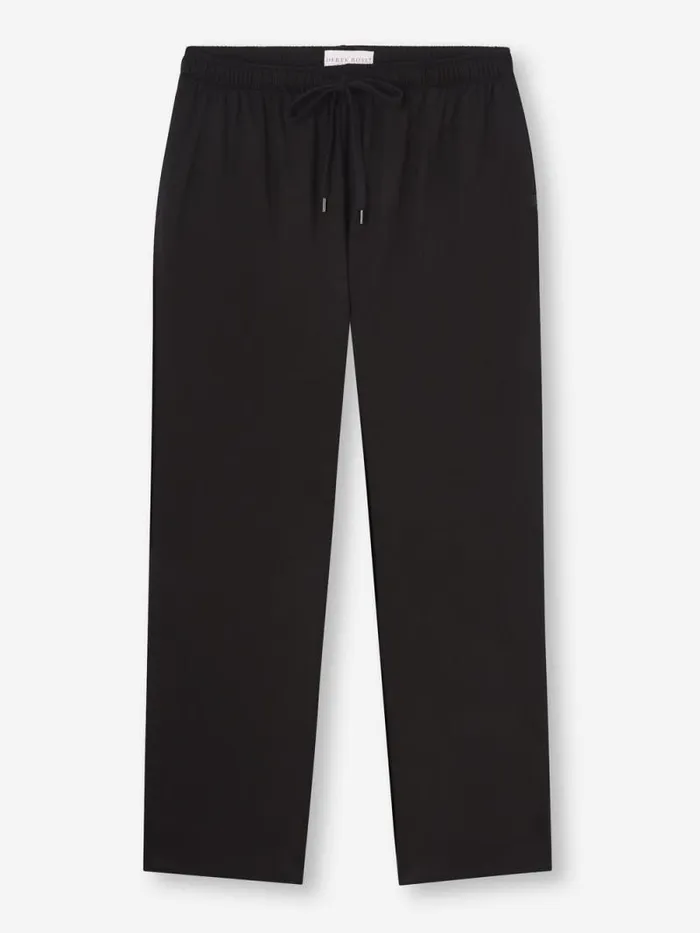 Derek Rose Lounge Pants Men Lounge Pants Basel Micro Modal Stretch Black