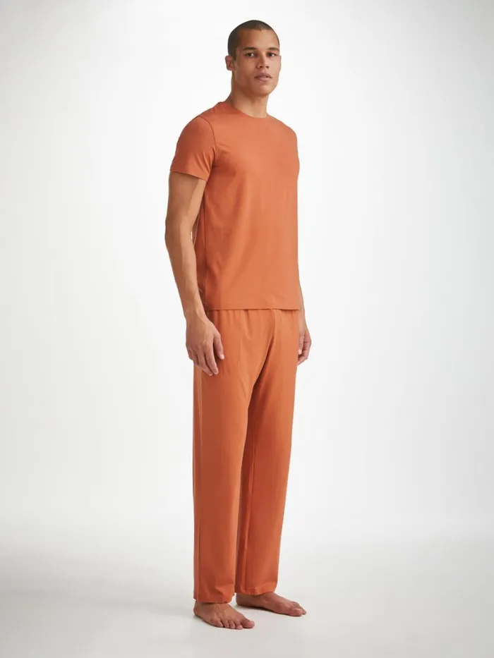 Derek Rose Lounge Pants Men Lounge Pants Basel Micro Modal Stretch Terracotta Derek Rose Lounge Pants Men Lounge Pants Basel Micro Modal Stretch Terracotta