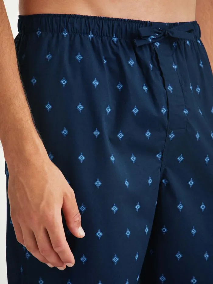 Derek Rose Lounge Pants Men Lounge Pants Nelson 98 Cotton Batiste Navy