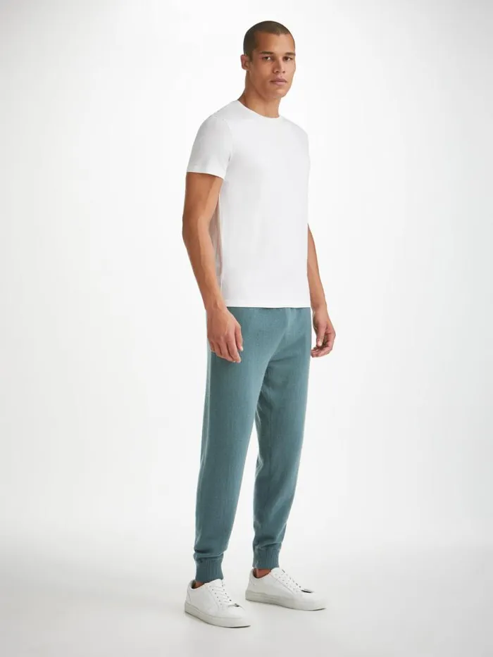 Derek Rose Lounge Pants Men Track Pants Finley Cashmere Teal