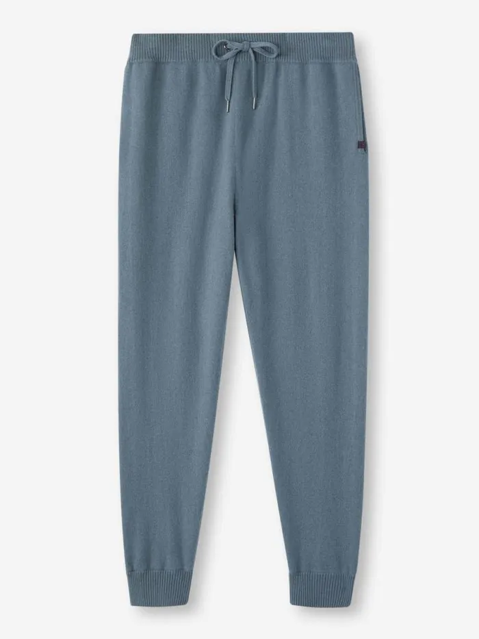 Derek Rose Lounge Pants Men Track Pants Finley Cashmere Teal