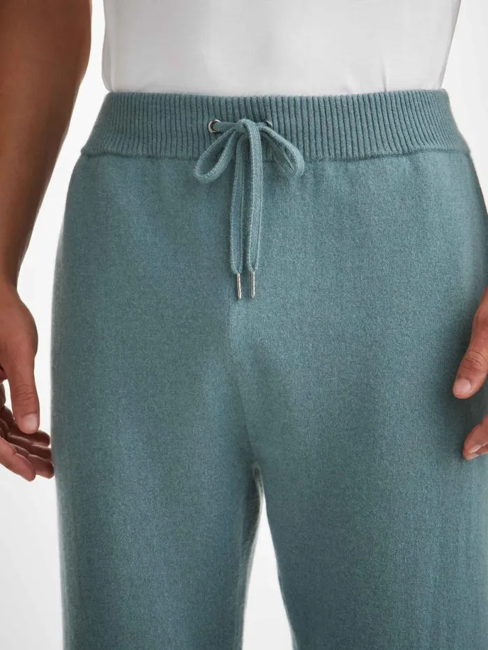 Derek Rose Lounge Pants Men Track Pants Finley Cashmere Teal