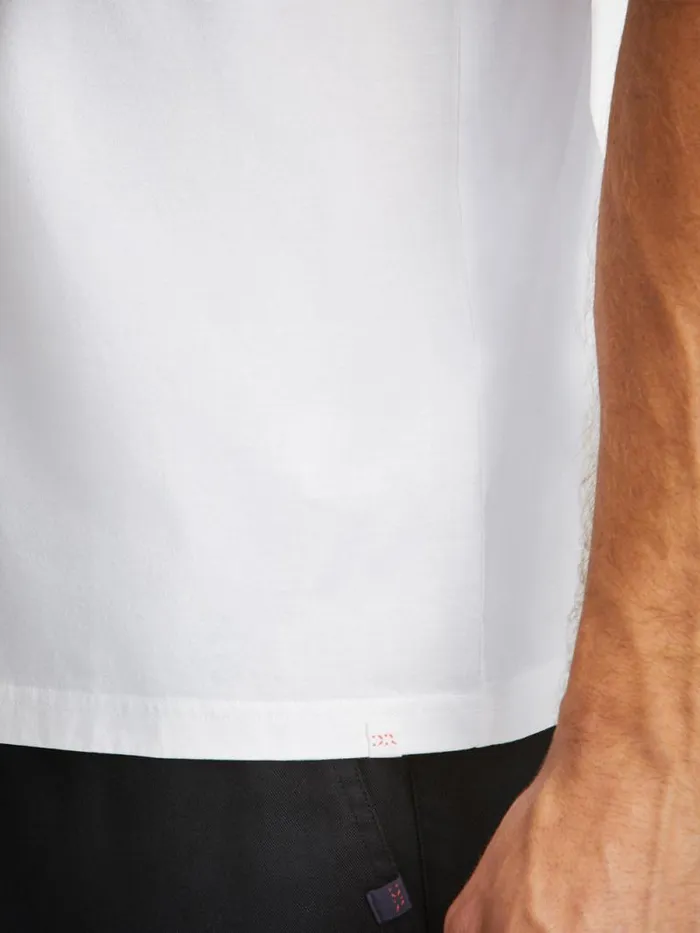 Derek Rose Short Sleeve TShirts Men TShirt Barny Pima Cotton White