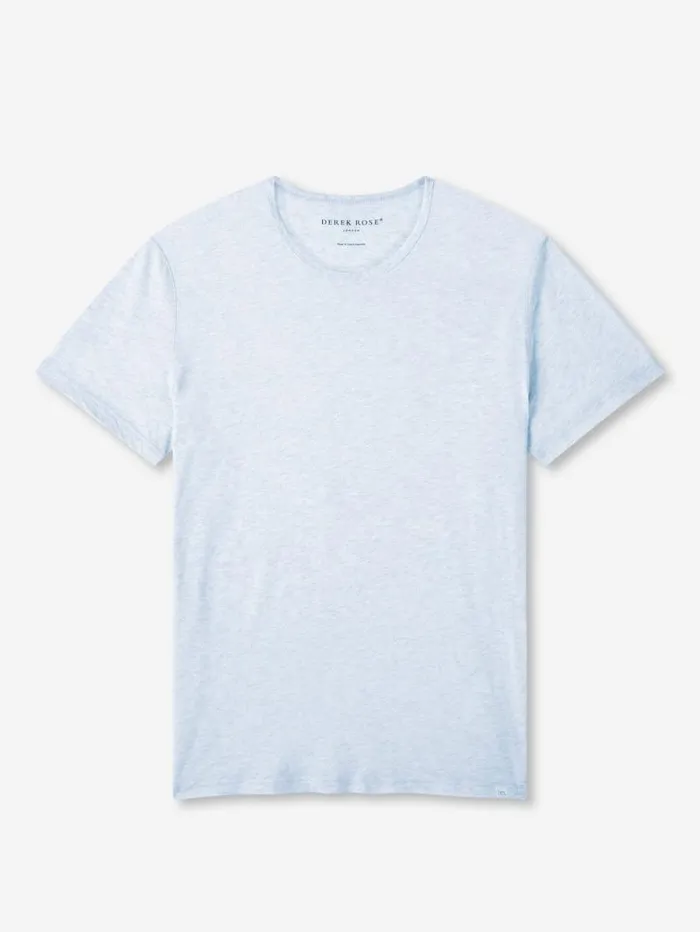 Derek Rose Short Sleeve TShirts Men TShirt Reece Cotton Blue