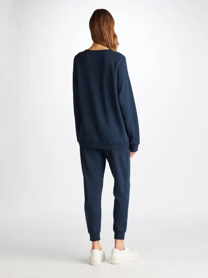 Derek Rose Sweatshirts Women Sweatshirt Quinn Cotton Modal Stretch Navy
