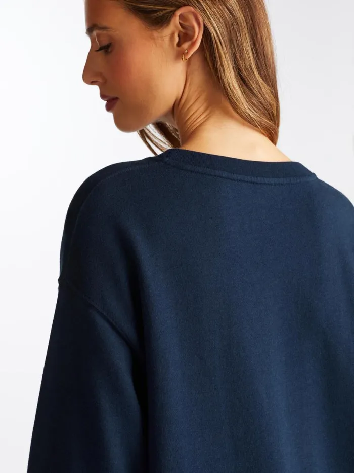 Derek Rose Sweatshirts Women Sweatshirt Quinn Cotton Modal Stretch Navy