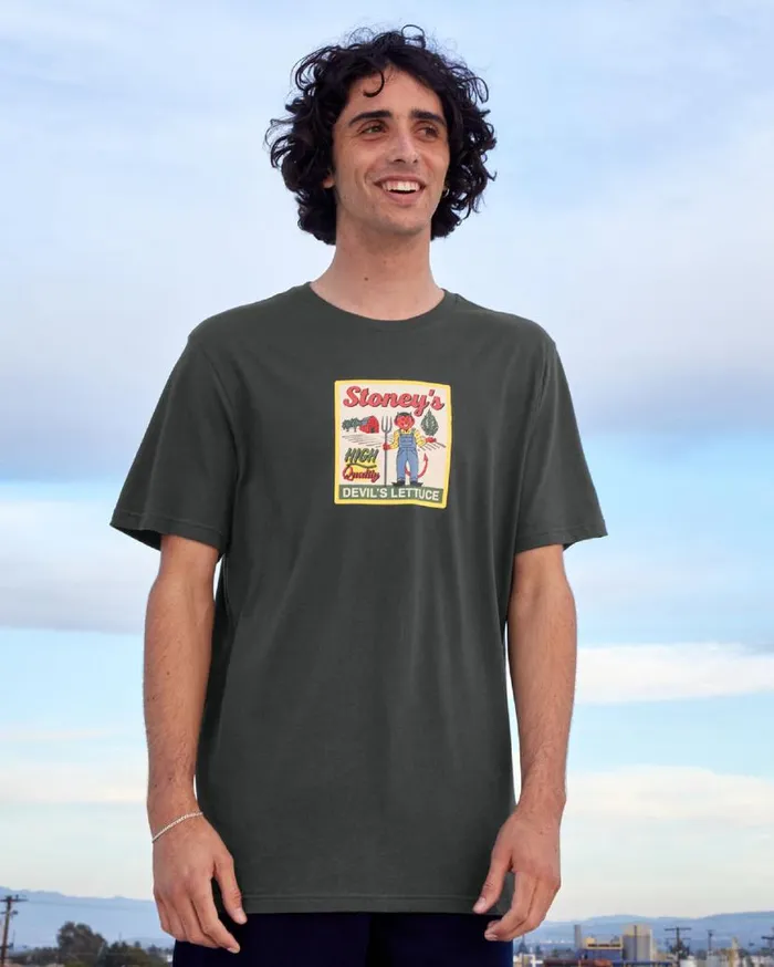 Devils Lettuce Short Sleeve Tee 8211 Stealth Mens Volcom TShirts and Tanks