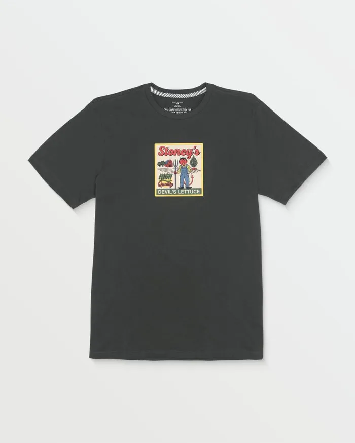Devils Lettuce Short Sleeve Tee 8211 Stealth Mens Volcom TShirts and Tanks
