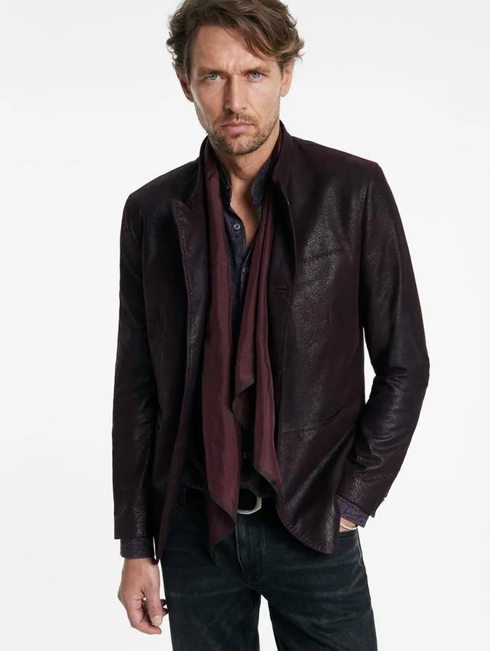 DICKIE SCARF Oxblood Men John Varvatos Scarves and Ties