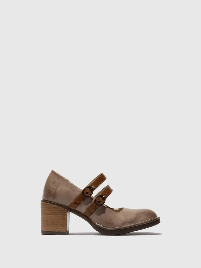 Double Buckle Shoes BALY106FLY TAUPECAMEL Women Fly London Shoes