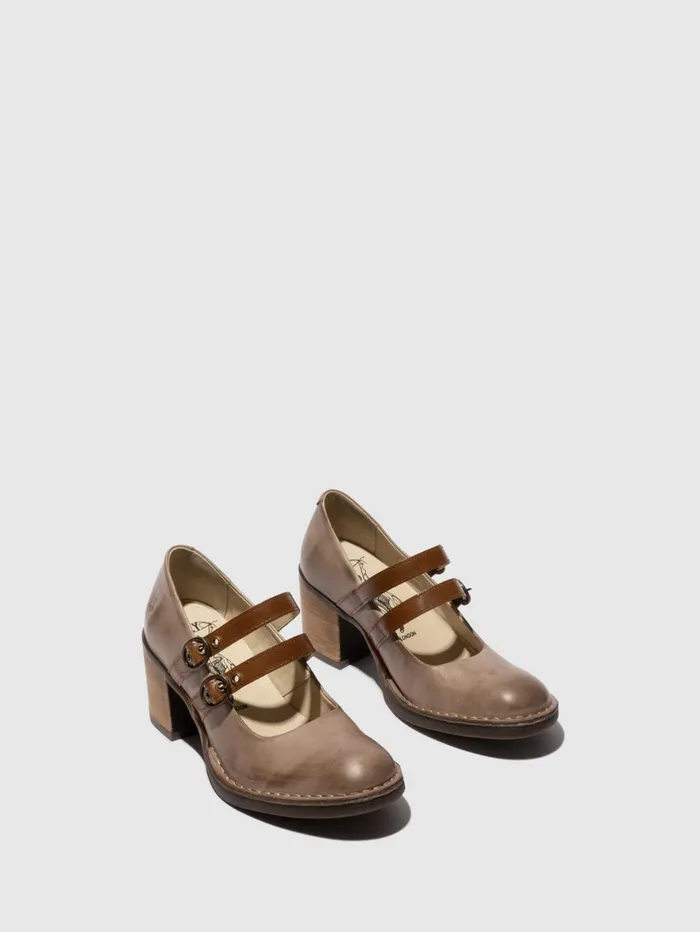 Double Buckle Shoes BALY106FLY TAUPECAMEL Women Fly London Shoes
