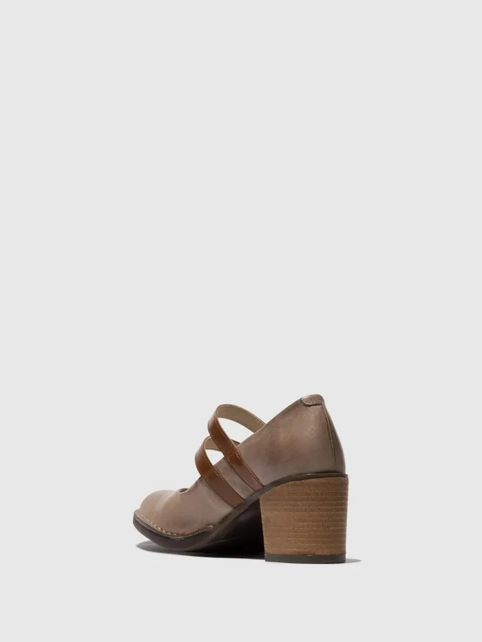 Double Buckle Shoes BALY106FLY TAUPECAMEL Women Fly London Shoes