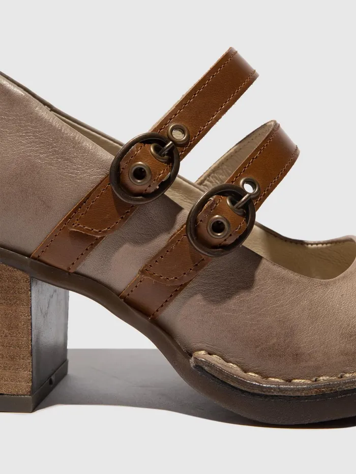 Double Buckle Shoes BALY106FLY TAUPECAMEL Women Fly London Shoes