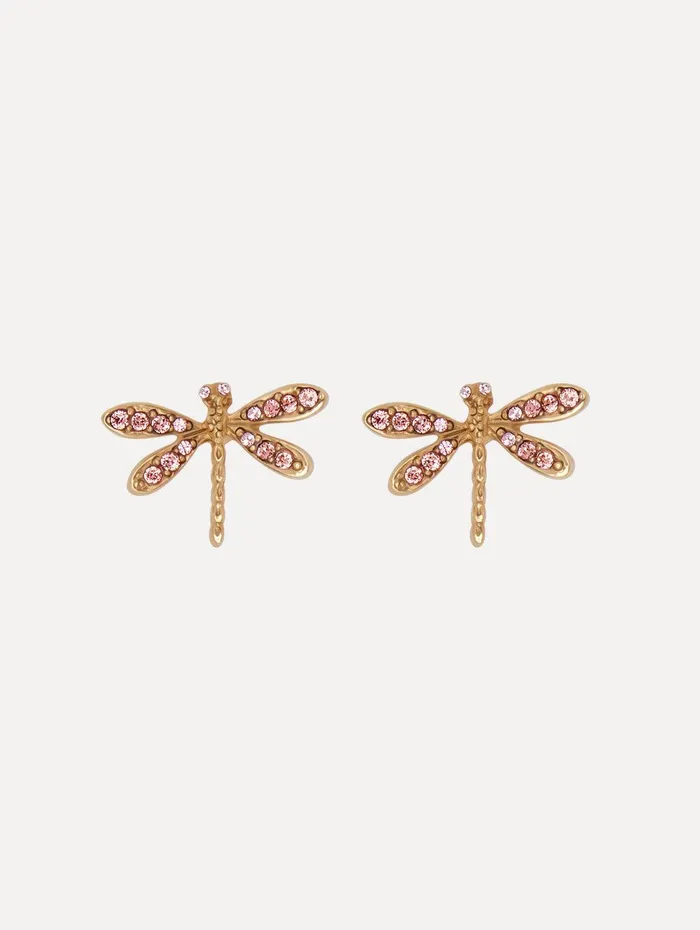 Dragonfly Earrings Rose Women Oscar De La Renta Earrings