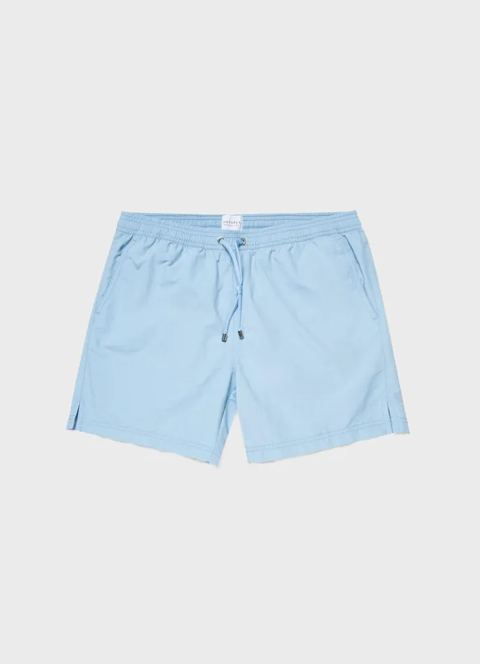 Drawstring Swim Shorts Light Blue Men SUNSPEL Swimwear