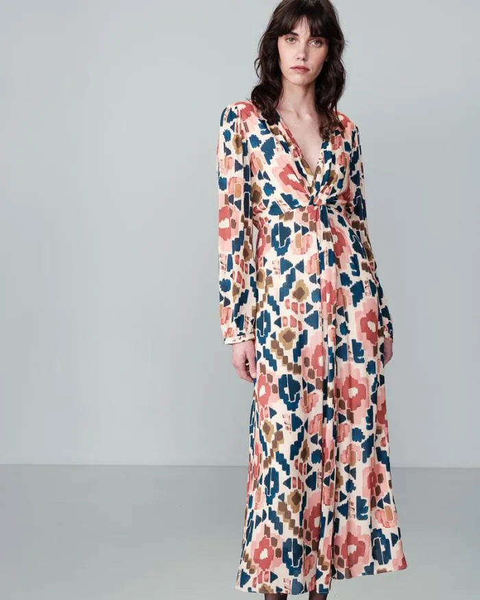 DRESS BEIGE NOUR Shop Grace and Mila Printed Dresses