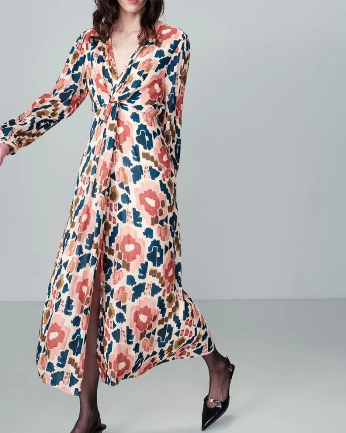 DRESS BEIGE NOUR Shop Grace and Mila Printed Dresses