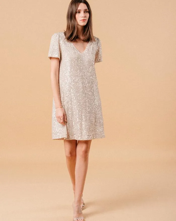 DRESS ECRU MONICA Shop Grace and Mila Formal Dresses