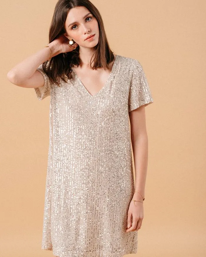 DRESS ECRU MONICA Shop Grace and Mila Formal Dresses