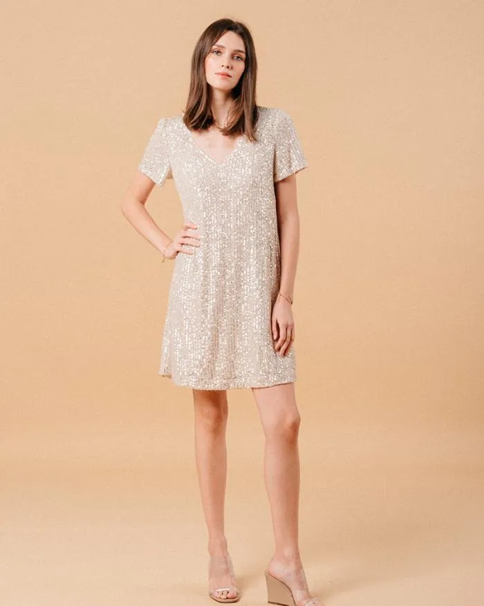 DRESS ECRU MONICA Shop Grace and Mila Formal Dresses