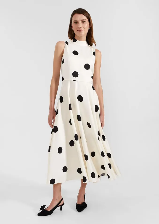 Dresses and Jumpsuits Women HOBBS Mia Spot Dress Cream Black
