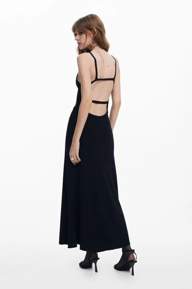 Dresses And Jumpsuits Women Desigual Combined Plain Dress Black