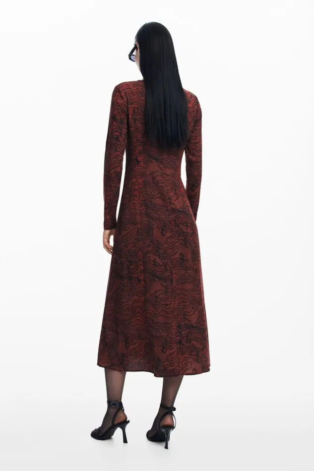 Dresses And Jumpsuits Women Desigual Dress With Desigual Lines Red