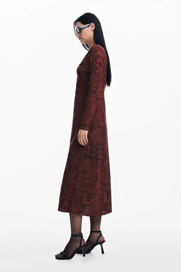 Dresses And Jumpsuits Women Desigual Dress With Desigual Lines Red