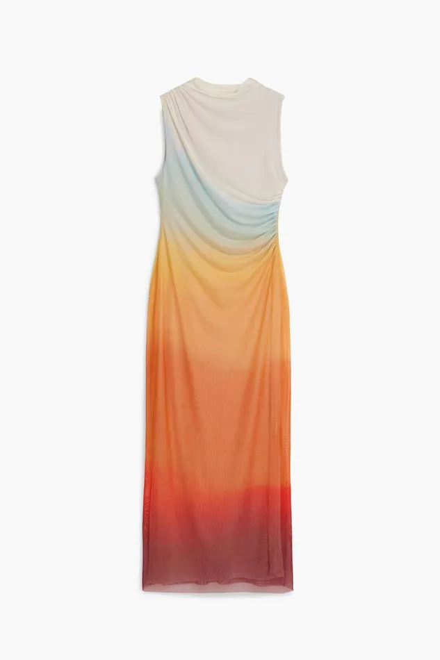 Dresses And Jumpsuits Women Desigual Ombre Tulle Dress Orange