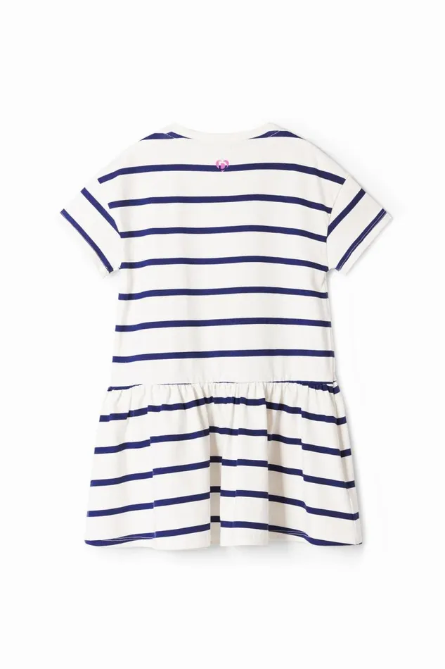 Dresses Kids Desigual Heart Stripe Dress Blue