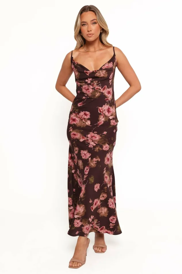 Dresses Petal and Pup Women Enya Maxi Dress Chocolate Floral